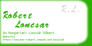 robert loncsar business card